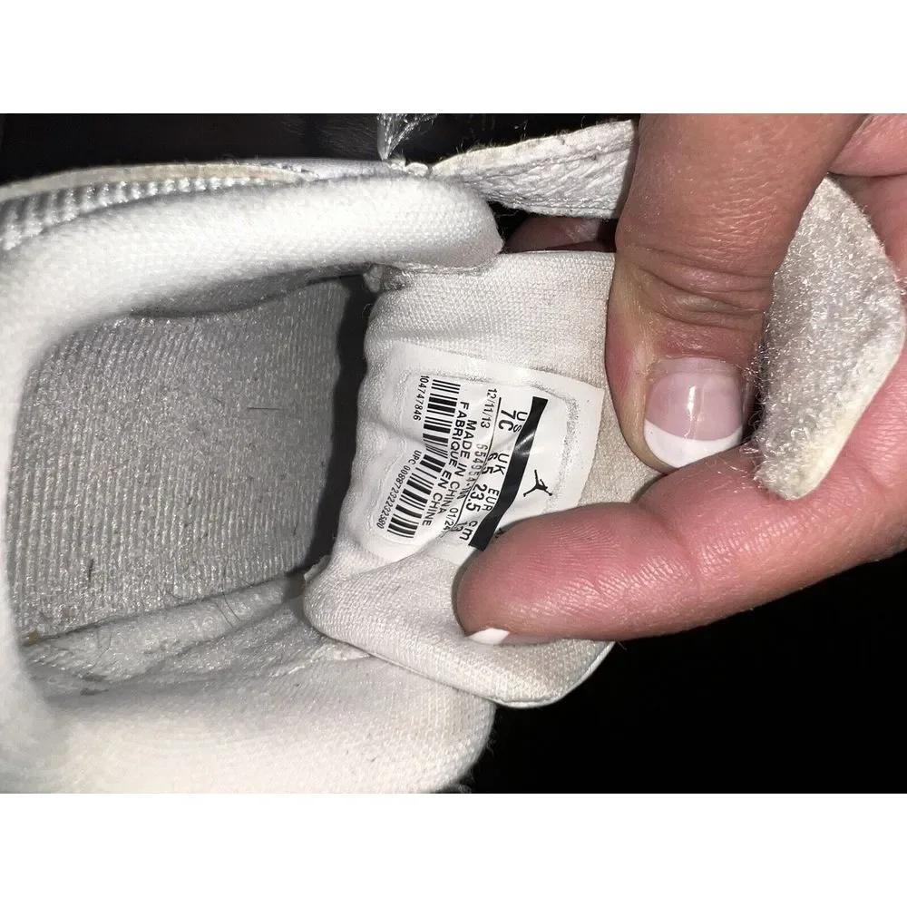 Jordan 1 Flight 2 Low BT 654954 100 White‎ Leather Kids Toddler Shoes Size 7c